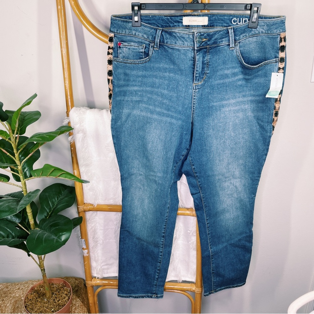 NWT Slink Jeanice Side Stripe Skinny Jean sz 18W